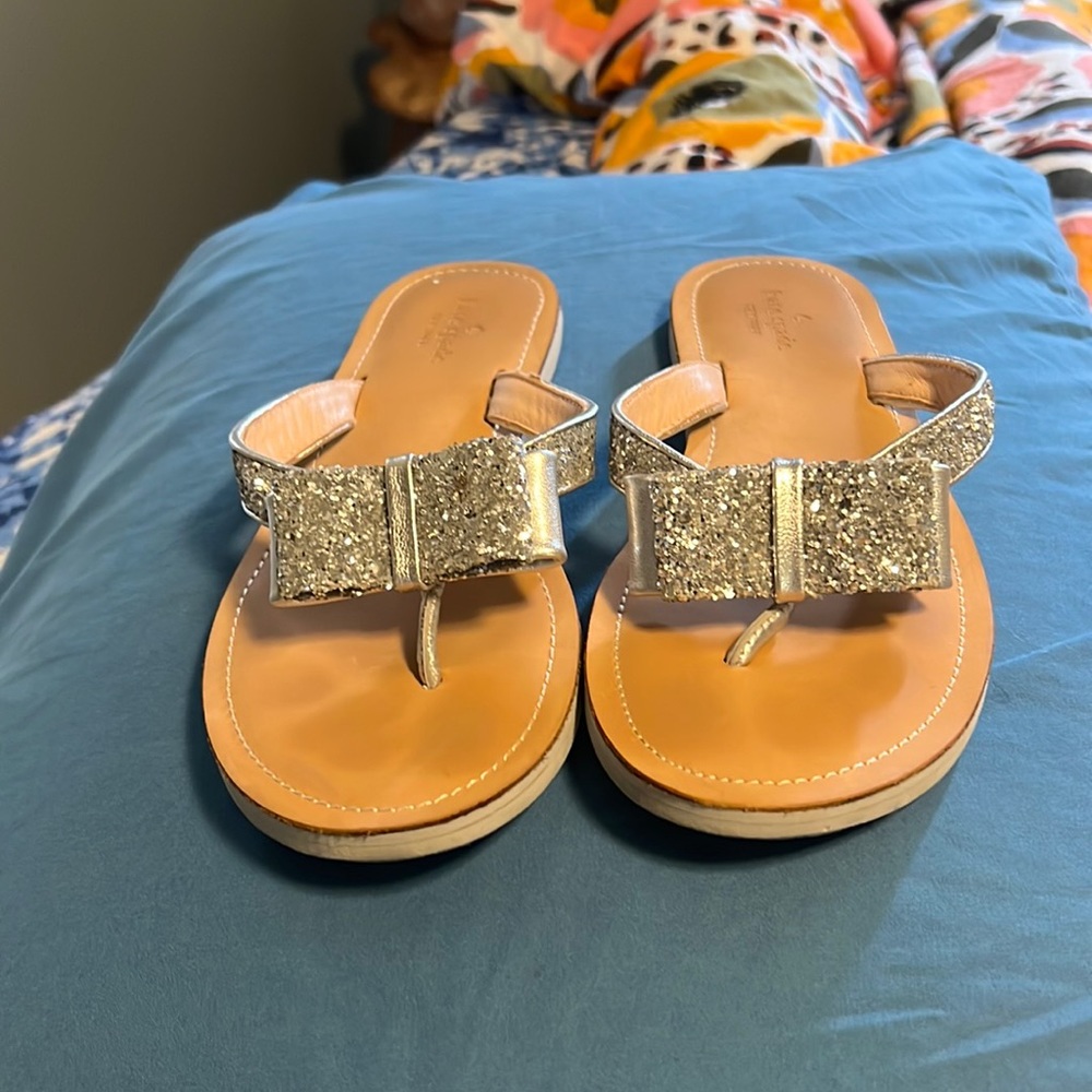Kate spade bow sandals worn only one time